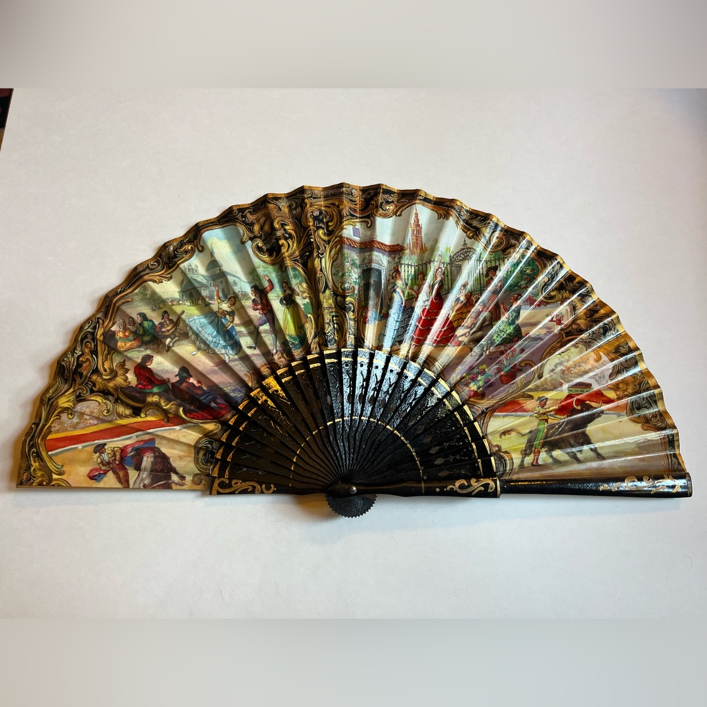 Decorative Vintage Spanish Hand Fan 1960s